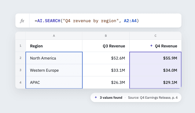 Enterprise AI for Excel